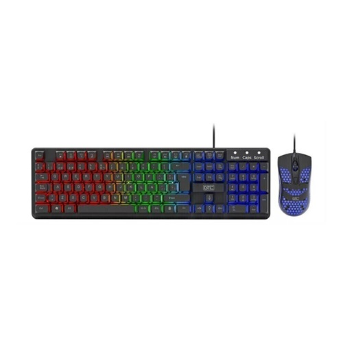 KIT TECLADO/MOUSE USB GTC CBG-025N LUZ RGB