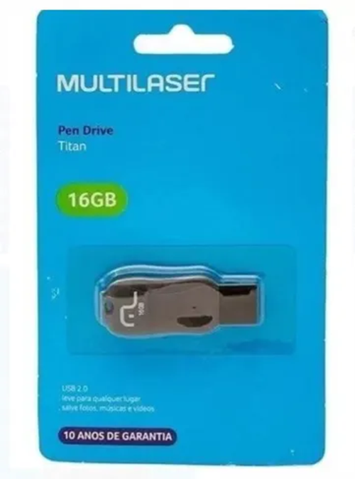 PENDRIVE 16GB MULTILASER TITAN 2.0 PD6029