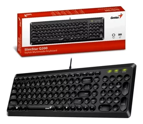TECLADO USB GENIUS SLIMSTAR Q200 BLACK