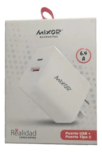 CARGADOR CELU C/CABLE MIXOR USB/USB-C 6.4A