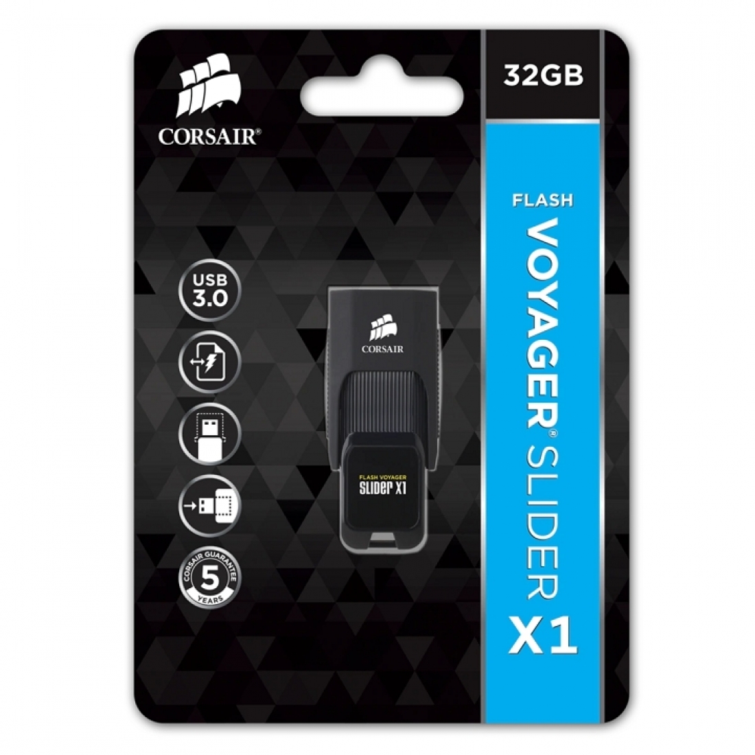 PENDRIVE 32GB CORSAIR VOYAGER SLIDER 3.0