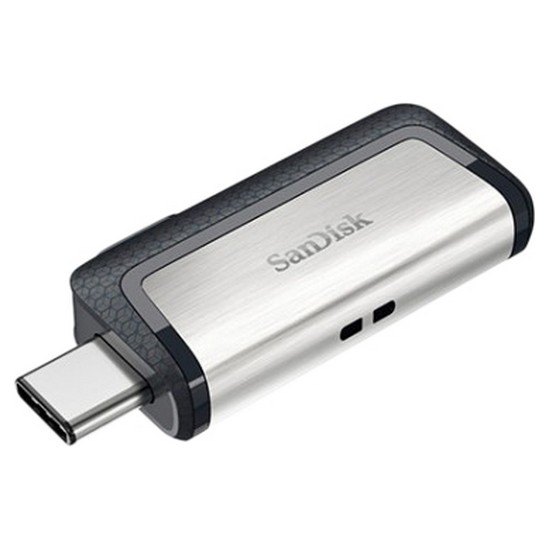 PENDRIVE 64GB USB-C SANDISK DUAL 3.1 NEGRO Y PLATA