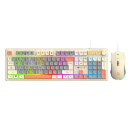 KIT GAMER TECLADO/MOUSE USB NETMAK TM34 SIMIL MEC.