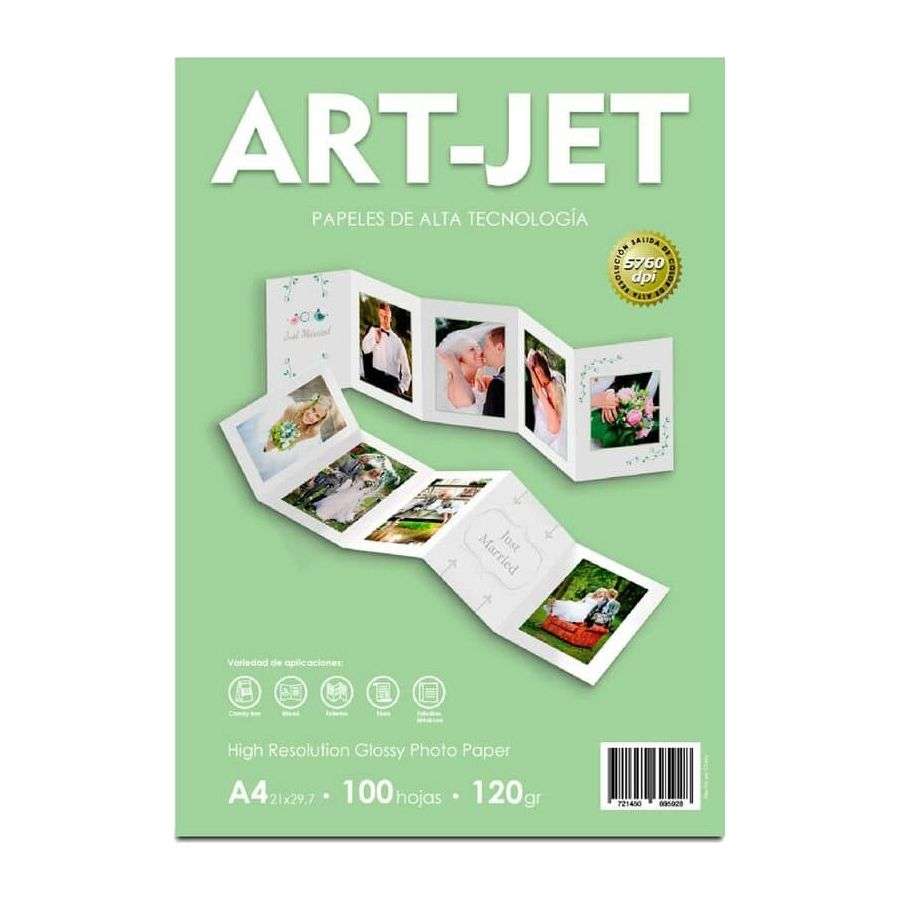 PAPEL 120G FOTO GLOSSY ART-JET 100H