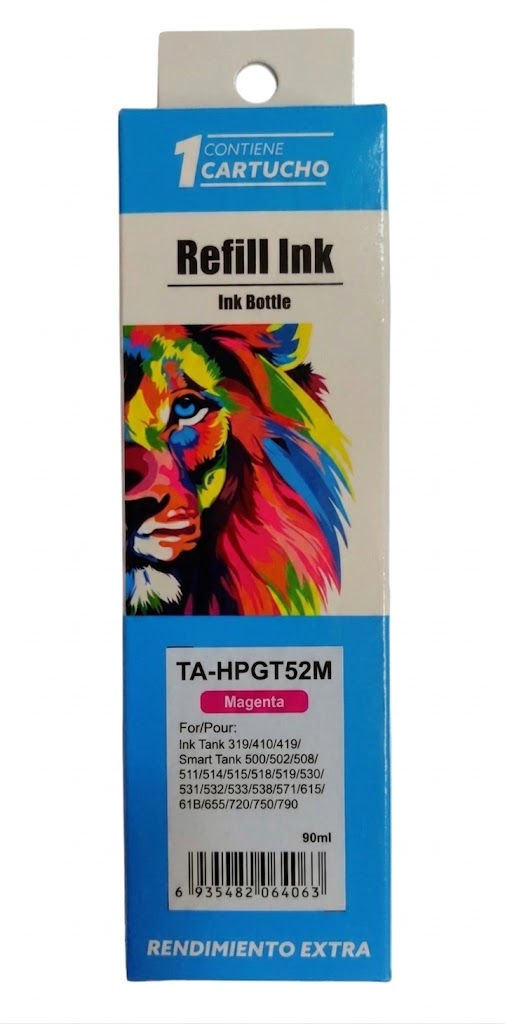 BOT. ALT. HP GT52 MAGENTA PREMIUM 90ML P/L210/