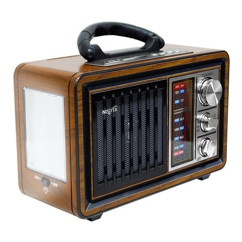 PARLANTE BT RADIO NISUTA RV18 VINTAGE BRONCE