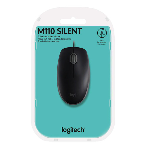 MOUSE USB LOGITECH M110 SILENT NEGRO