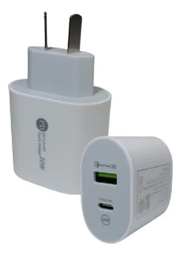 CARGADOR CELU S/CABLE OGAAN USB/USB-C 20W LT-410