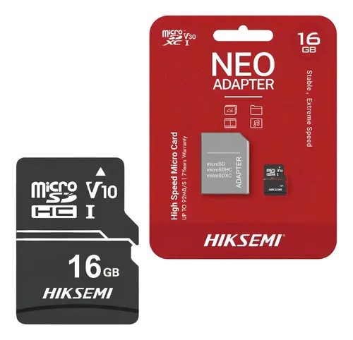 MICRO SD 16GB HIKSEMI C/ADAP. CL10