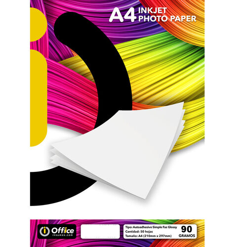 PAPEL 90G FOTO GLOSSY OFFICE 50H ADHESIVO