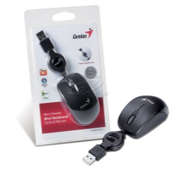 MOUSE USB GENIUS MICROTRAVELER RETRA. MINI NEGRO