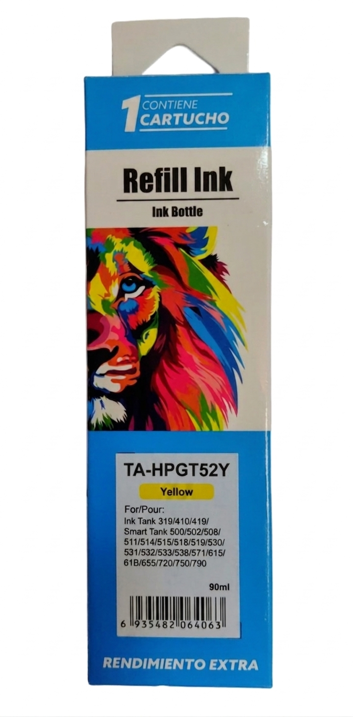 BOT. ALT. HP GT52 AMARILLO PREMIUM 90ML P/L210/