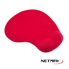 PAD MOUSE C/GEL NETMAK PGELR ROJO