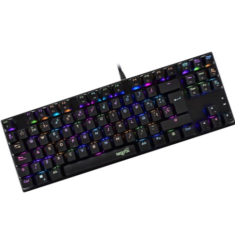 TECLADO USB GAMER MECANICO NISUTA KBGZ88 RGB