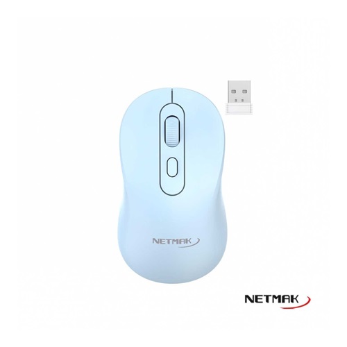 MOUSE WIRE/BT NETMAK M640 CELESTE RECARGABLE