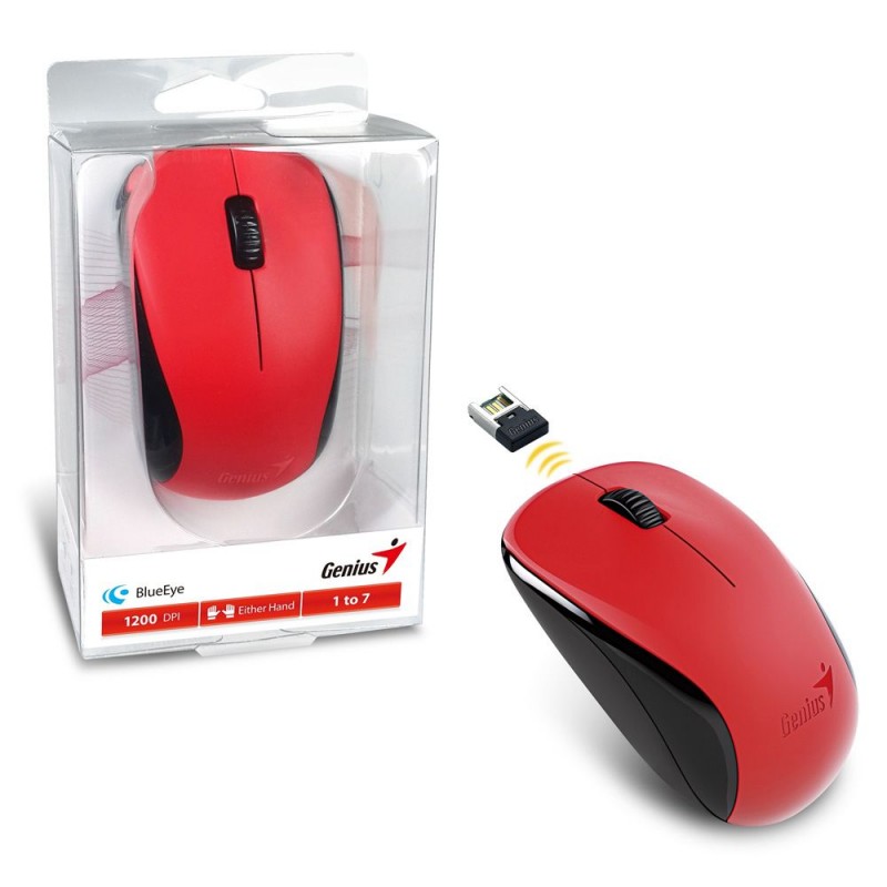 MOUSE WIRE GENIUS NX7000 1200DPI ROJO