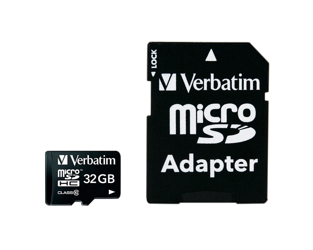 MICRO SD 32GB VERBATIM C/ADAP. #44083 CL10