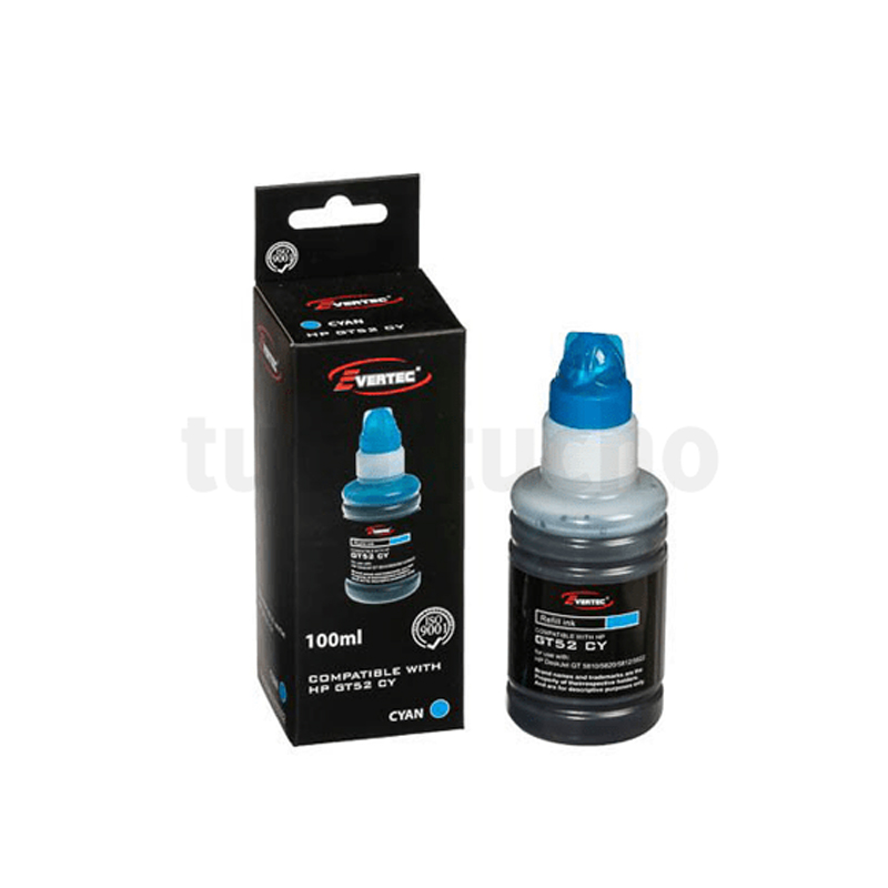 BOT. ALT. HP GT52 CYAN EVERTEC 100ML P/5810/5820