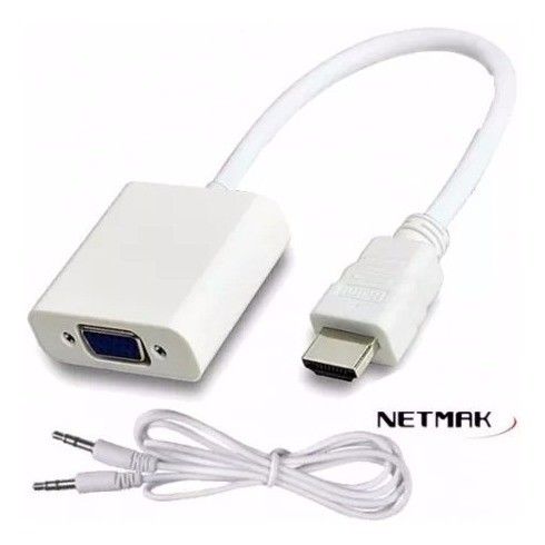 ADAPTADOR HDMI M / VGA H+AUDIO PLUG NETMAK C81A