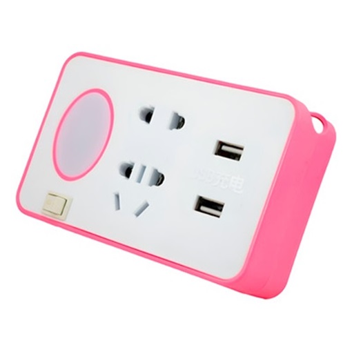 CARGADOR CELU 220V C/ 2 USB LUZ Y SOPORTE