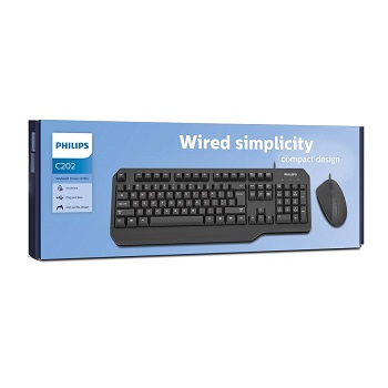 KIT TECLADO/MOUSE USB PHILIPS C202