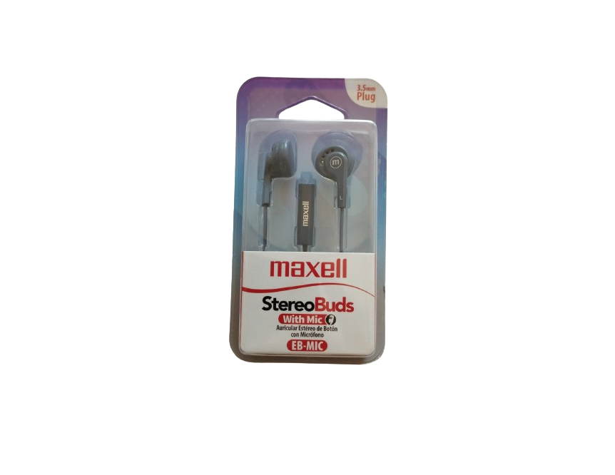 AURI IN EAR PLUG MAXELL EB MIC S/GOMA AZUL