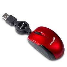 MOUSE USB GENIUS MICROTRAVELER RETRA. MINI ROJO