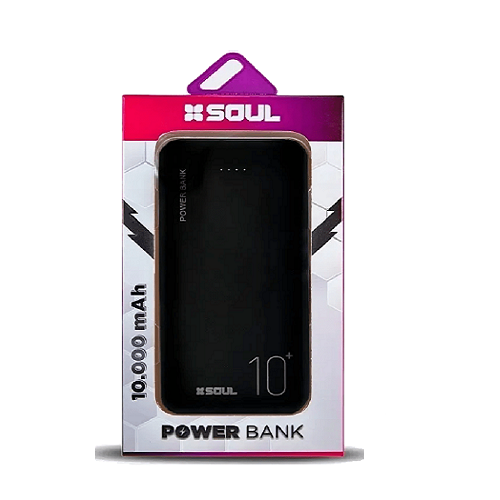 CARGADOR PORT. POWER BANK SOUL10000mAh NEGRO