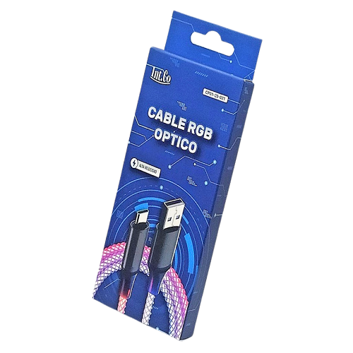 CABLE USB-C/USB-C M/M 1MT INT.CO RGB CP01-20-021