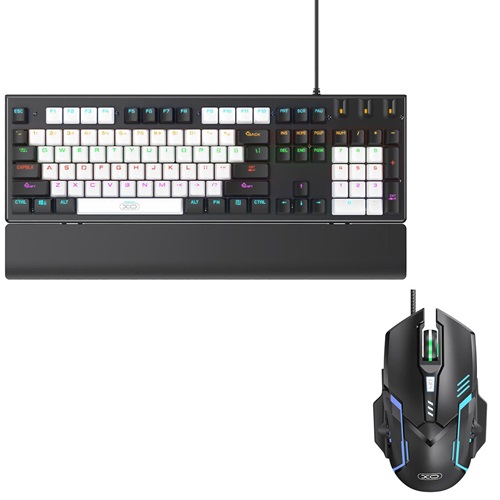KIT GAMER TECLADO/MOUSE USB XO 06 MECANICO RGB