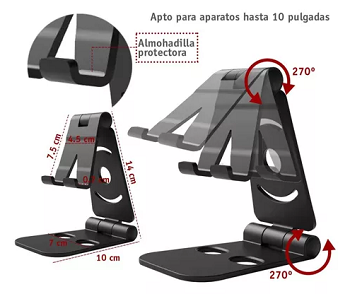 SOPORTE CELU P/MESA CELU DOBLE Y P/ARO LED HXZJ37