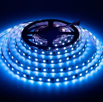 TIRA DE LED DE 5M AZUL CON FUENTE 12V 2835