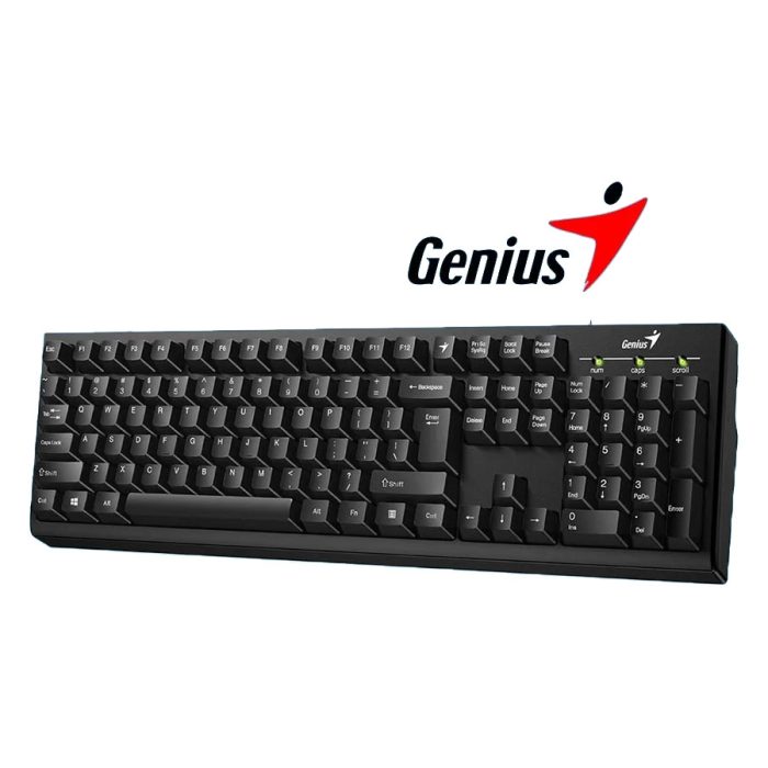 TECLADO WIRE GENIUS KB-7100X NEGRO