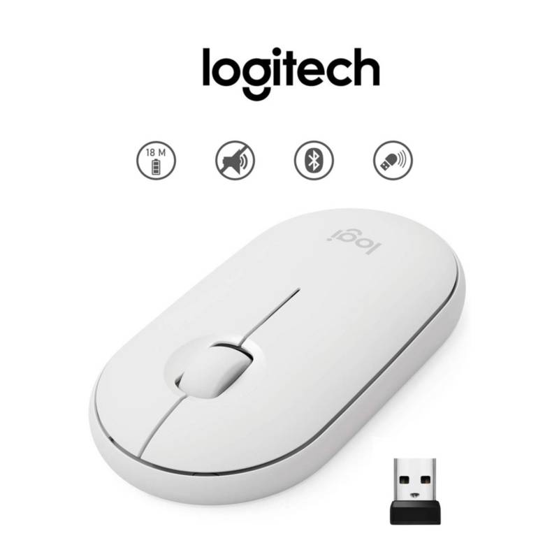 MOUSE WIRE BT LOGITECH M350S  BLANCO