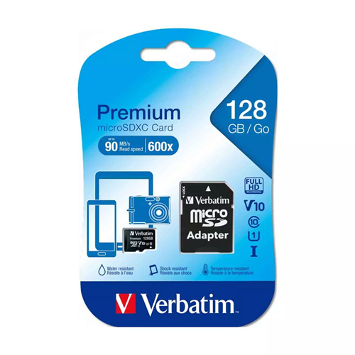 MICRO SD 128GB VERBATIM SDXC CLASE 10 #44085