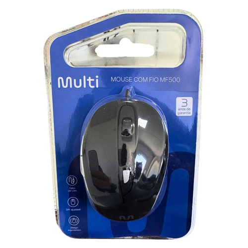 MOUSE USB MULTILASER MF500 MO241 ERGONOMICO