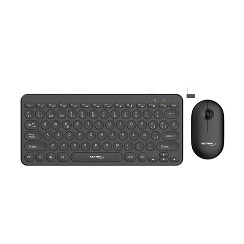 KIT TECLADO/MOUSE WIRE NETMAK KB850 MINI NEGRO